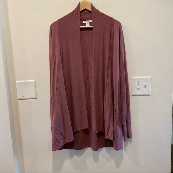 Athleta Pranyama restore wrap cardigan women’s large tawny rose pockets nirvana - Picture 3 of 16